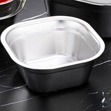 Stainless Steel Dish Pans Plated Silver Multifunctional Kitchen Basins 2Pcs V1370-AZ4-15321