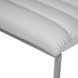 Caviar Bonded Leather & Steel Lounge Accent Chair in White V1041-JMC-1059WHITE