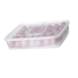 Portable Egg Storage Box 34 Grids Plastic Egg Storage Carrier with Handle for Kitchen Refrigerator V1294-YM0901-3117240151711