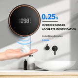 Automatic soap dispenser Wall mounted foam soap dispenser with clock temperature and humidity V1366-AZ2-W-06881