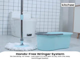 Kitchee Spin Mop & Bucket Set Microfibre Pad, Telescopic Handle, 10L Capacity V238-SUPDZ-41134821802064