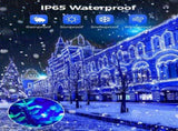 Solar String Lights Outdoor, 2 Pack LED Solar Outdoor Lights Solar Fairy Lights with 8 Lighting V1107-124-87116-BLU4