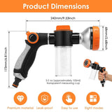 Dog Washing Hose Attachment 8 Pattern Dog Bath Sprayer Easy Control Hose Nozzle with Soap Dispenser V1366-AZ2-W-15120