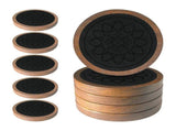 5pcs Wooden Absorbent Drink Coasters for Coffee Table V1263-JX-5421