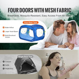 Bed Tent, Pongee Fabric, 2 Doors Breathable Dream Tent with 8.5 mm Fiber Poles on Bed Privacy, Full V952-FXCSZPSMLLM76FPA6V0