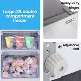 GECKO 139L Upright Portable Fridge / Freezer, 12V/24V for Motorhome and Caravan, Silver V219-CMPFRUGK13SA