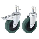 SOGA 4" Heavy Duty Polyurethane Swivel Castor Wheels with 2 Lock Brakes Casters FC1511WHEELSFULLSET