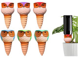 6Pcs Owl Plant Irrigation Automatic Watering Stakes Terracotta Spiral Devices for Indoor and Outdoor V1294-YM0523-10334693