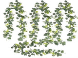 Green White Artificial Eucalyptus Garlands White Baby'S Breath 180 Cm Garlands Durable V1102-112-WHI-20497