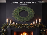 Christabelle 61cm Dorset Pine Christmas Wreath Pre Lit Multi Function LED Battery Operated Fron 112_WFLD61