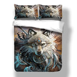Tribal Wolf Dreamcatcher Quilt / Doona / Duvet Cover set V745-AQ041555Q3