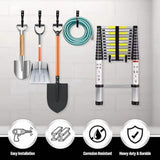 12-Piece Heavy Duty Metal Wall Mount J-Hooks for Bike and Tool Storage V1366-AZ2-W-15667