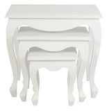 Queen Ann Nest of Table Set of 3 V199-NT300QAWH