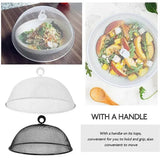 2 Pack Stainless Steel Mesh Food Covers with Top Handles for Outdoor Dining, Picnics, BBQs and Fly V1189-LC-HW-00602