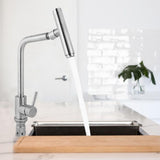 304 Stainless Steel Hot&cold Water Kitchen Faucet 360 Degree Swivel Kitchen Sink Basin Taps V1294-YM0901-JY27388
