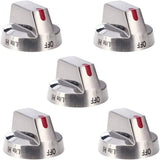 5 Pcs Dial Gas Stove Burner Control Knob for Samsung Range Oven Stove Replace DG64-00473A V1370-AZ4-08141