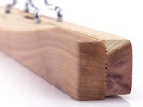 HANGERWORLD Pack of 10 Skirt and Pants Hangers with Clamp Clips, 10.6inch American Cedar Wood Hanger V1258-DP02-F-304