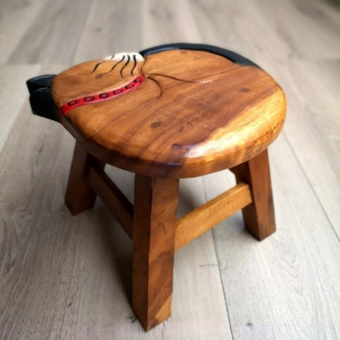 Kids Wooden Stool Cat V574-PLANETSTOOLCAT