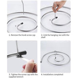 QU/2 pcs Clothes Drying Rack Stainless Steel Laundry Holder Spiral Hanger for Blankets, Sheets, V1237-ZY-203-4594