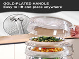 3-Piece Foldable Mesh Food Cover Set, Washable Stackable Fly Covers for Indoor and Outdoor Use, 25 V1188-MS-731-087