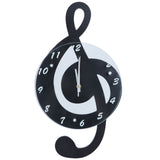 Innovative Musical Note Electronic Wall Clock Fashionable Silent Quartz Clock for Children Room V1294-YM0901-3115200043411