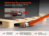 Prylever Bar, 2994 kg Weight Capacity, 1.4 m Carbon Steel Handle Lever Dolly, Pry Lever Bar with V952-HLQG60INCH66SB4AX001V0
