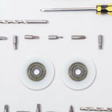 12Pcs Sliding Door Wheel Set White PA6 For Mechanical Hardwares And Corrosion Resistance V1369-AZ3-W-17315