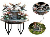 Floral Fountain Garden Stake Acrylic Yard Ornament Weather-Resistant Outdoor Patio Decor V1369-AZ3-W-14920