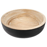 Nero Round Wooden Bowl 29x8cm V637-90313BWL