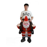 Santa Costume Funny Father Christmas Riding Inflatable Show Party Cosplay Role Playing Props V1294-YM0703-3115230047711
