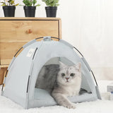 L Pewter Gray Foldable Breathable Summer Pet Tent with Cooling Mat - Portable Outdoor and Indoor Pet V888-ELOSUNG13371