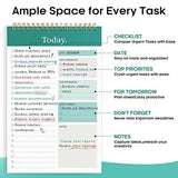 6Pack To Do List Notepad, Undated Daily Planner for Work and Goal Setting Greenery Sway, 52 Sheets, V1107-121-02601-DKG-6PACK