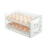 Double Layer Egg Drawer Transparent Lengthen Independent Slot Egg Holder Egg Storage Container for V1294-YM0703-3118230118312