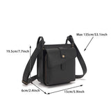 Women's Full Grain Leather Crossbody Purse with Built-in RFID Wallet - Lightweight Large Capacity V1192-AZ-W-29963