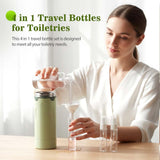 4 in 1 Travel Perfume Bottle Refillable, 4 Pack 30ML Travel Bottles for Toiletries, Leak-Proof & V1258-DP02-F-383