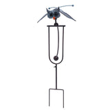 Outdoor Owl Stake Iron Simulated Handmade with Flexible Joints Owl Lawn Decor for Garden V1294-YM0901-3111240134811