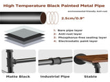 Upgraded Heavy Duty Pipe Clothes Rack Iron Garment Hanging Bar with Top Shelf V767-JJ-XZ182-V1