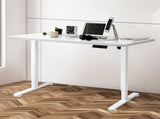 Levede Motorised Standing Desk Adjustable 140cm White 1000x 1MM DH4948-140S-WHWH