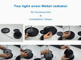1 Piece, Portable Outdoor/Indoor with Candle Holder & Ignition-Free, Heavy Iron, Freestanding V1189-LC-DG-00283