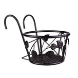 Hanging Railing Iron Planter Baskets Flower Pot Holder Hanger Metal Fence Rail for Patio Balcony V1294-YM0715-10326825