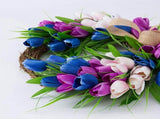 Wreath Artificial Hanging Wreath for Front Door Wall Tree Party Shop Window Decoration V1294-YM0714-211215LW02