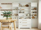 Artiss Buffet Sideboard Cabinet Pantry Kitchen Storage Cupboard Drawers Doors FUR-U-SID200-WH-ABC