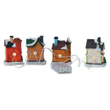 Christmas Set Resin Christmas Scene LED Lighted Miniature Houses Town Christmas V1294-YM0714-10311311