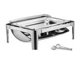 Roll Top Chafing Dish Buffet Complete Set, 9Qt Stainless Steel Chafer with Full Size Pan, Rectangle V952-ZFXQFGK1JTYSNU6QFV0
