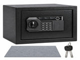 Levede Safe Box Fingerprint Lock Steel Home Safe 14L LED Light Alarm Black SAFE1007-AU