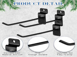 200 Pcs 6 Inches Slatwall Hooks Accessories Black Slat Wall Hanging Hangers Metal Retail Hooks Shelf V1258-DP02-C-2881