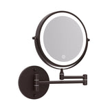 Embellir Extendable Makeup Mirror 10X Magnifying Double-Sided Bathroom Brown MM-E-EXTEN-10X-LED-7IN-BR