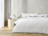 Accessorize Augusta White Ruched Quilt Cover Set Queen V442-HIN-QUILTCS-AUGUSTA-WHITE-QS