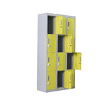 12-Door Locker for Office Gym Shed School Home Storage - 3-Digit Combination Lock V63-838951