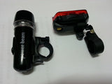 Bicycle Front Light LED Bike Light Set Butterfly Rear Light Cycling Safety - Black - Size 3PCS V1106-DSZ-BIC-001-BLK-3PCS